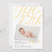 hallo moderne gele 1 fototypografie aankondiging (Voorkant)