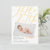 hallo moderne gele 1 fototypografie aankondiging (Staand voorkant)