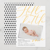 hallo moderne gele 1 fototypografie aankondiging (Voorkant / Achterkant)