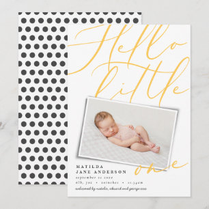 hallo moderne gele 1 fototypografie aankondiging