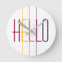 Hallo moderne gestreepte, multicolored typografie