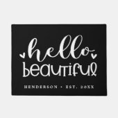 hallo | Moderne kalligrafie op maat Deurmat (Voorkant)