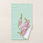 Hallo Moderne kersenbloesems Mint Groen! Bad Handdoek (Handdoek)