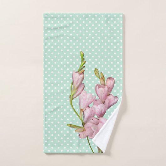 Hallo Moderne kersenbloesems Mint Groen! Bad Handdoek (Handdoek)