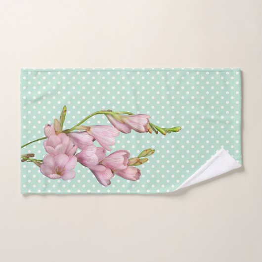 Hallo Moderne kersenbloesems Mint Groen! Bad Handdoek (Handdoek)