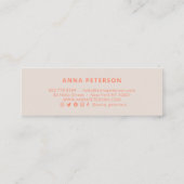 Hallo Moderne lente oranje tan typografie minimal Mini Visitekaartje (Achterkant)
