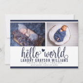 Hallo Moderne Marine Aankondiging (Voorkant)