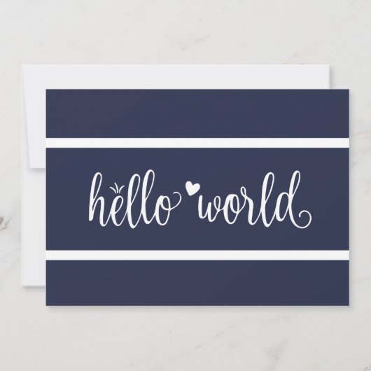 Hallo Moderne Marine Aankondiging (Achterkant)