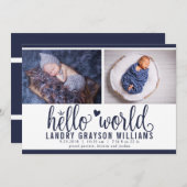 Hallo Moderne Marine Aankondiging (Voorkant / Achterkant)