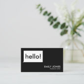 hallo Moderne minimalistisch Visitekaartje (Staand voorkant)