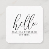 Hallo Moderne minimalistische QR-code Vierkante Visitekaartje (Voorkant)