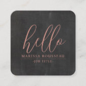 Hallo Moderne minimalistische QR-code Vierkante Visitekaartje (Voorkant)