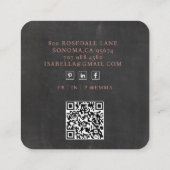 Hallo Moderne minimalistische QR-code Vierkante Visitekaartje (Achterkant)