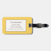 Hallo Moderne reizen * Sunshine Yellow Typography Bagagelabel (Achterkant horizontaal)