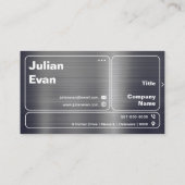 Hallo Moderne Shiny Metal Bold Typografie Visitekaartje (Achterkant)