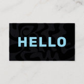 Hallo Moderne Squiggle Visitekaartje (Voorkant)
