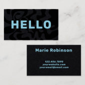 Hallo Moderne Squiggle Visitekaartje (Voorkant / Achterkant)