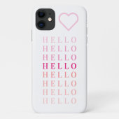 Hallo Moderne typografie Case-Mate iPhone Case (Achterkant)