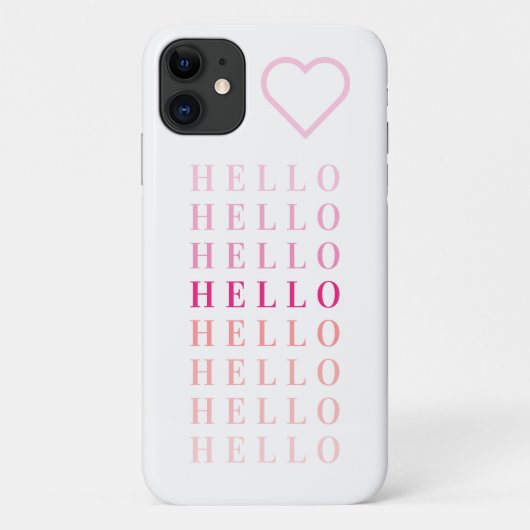 Hallo Moderne typografie Case-Mate iPhone Case (Achterkant)