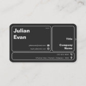 Hallo Moderne typografie scanbare QR-code Visitekaartje (Achterkant)