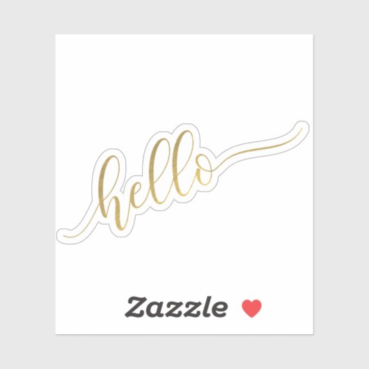 Hallo Moderne typografie Sticker (Vel)