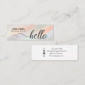 Hallo Moderne verlooppastel Mini Visitekaartje (Voorkant / Achterkant)
