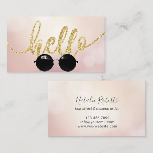hallo Moderne zonnebril Modern Beauty Salon Visitekaartje (Voorkant / Achterkant)