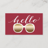 hallo Moderne zonnebril Rood Visitekaartje (Voorkant)