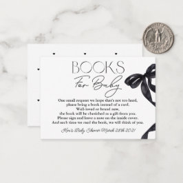 Hallo Moderne Zwarte Baby Bow Boeken voor Baby Sma Notitiekaartje