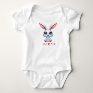 Hallo Moeder Baby Body – Cute Konijn Design Romper