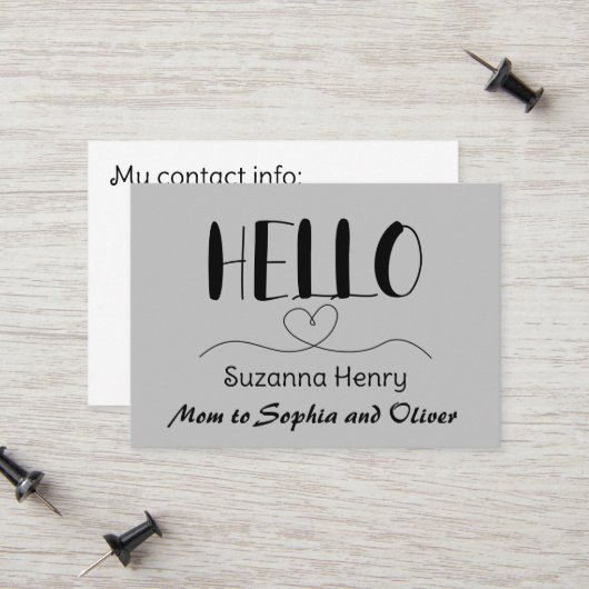 Hallo Moeder Contact Kaart Mama Belkaart Contactkaartje (Voorkant / Achterkant in situ)