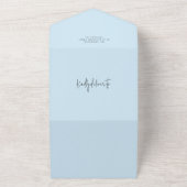 Hallo Monogram Foto jongen geboorte aankondiging (Buitenkant)