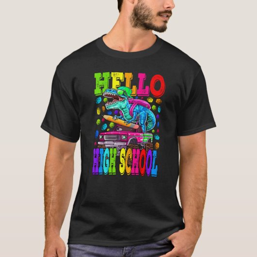 hallo Monster van de middelbare school Truck Dinos T-shirt (Voorkant)