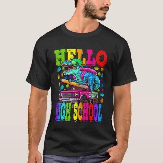 hallo Monster van de middelbare school Truck Dinos T-shirt (Voorkant)