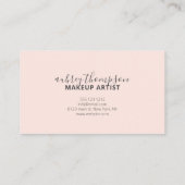 hallo Moody Girly Calligraphy Minimal Pink Visitekaartje (Achterkant)