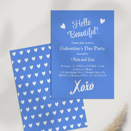 Hallo Mooi! Blue XOXO Galentine's Day Party Kaart
