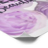 hallo mooi - Citaat - Floral met Paarse tekst Poster (Hoek)