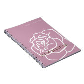 hallo mooi - eenvoudige, moderne roze roze roze bl notitieboek (Rechterzijde)