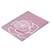 hallo mooi - eenvoudige, moderne roze roze roze bl notitieboek (Linkerzijde)