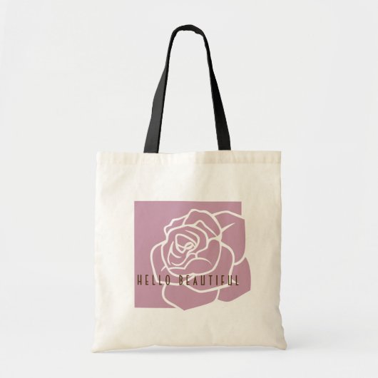 hallo mooi - eenvoudige, moderne roze roze roze ro tote bag (Voorkant)