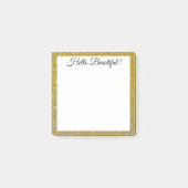 Hallo mooi! gouden glitters minimaal eenvoudig post-it® notes (Voorkant)