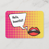 hallo mooi! Grote Pop Art Visitekaartje (Voorkant)