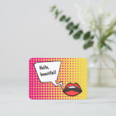 hallo mooi! Grote Pop Art Visitekaartje (Staand voorkant)