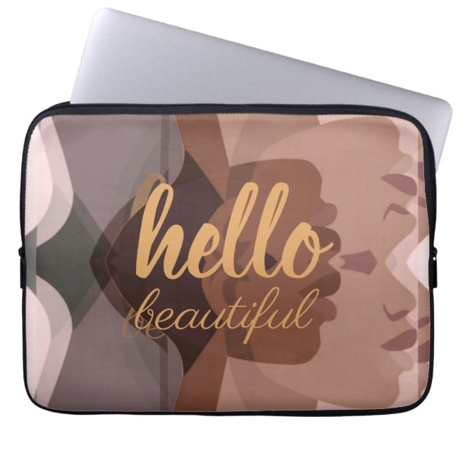 "Hallo mooi" Laptop Sleeve (Voorkant)