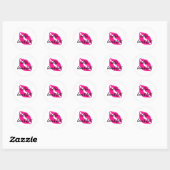 hallo mooi met roze lipstick ronde sticker (Vel)