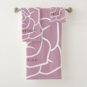 hallo mooi - Modern Chic Roze Rose Bad Handdoek (Insitu)