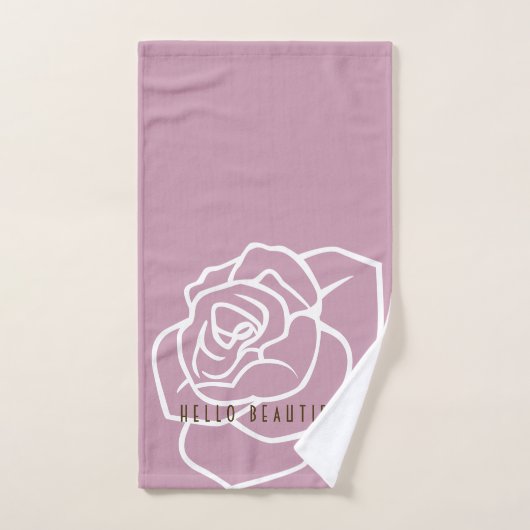 hallo mooi - Modern Chic Roze Rose Bad Handdoek (Handdoek)