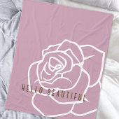 hallo mooi - Modern Chic Roze Rose Fleece Deken