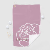 hallo mooi - Modern Chic Roze Rose Golfhanddoek (Insitu)