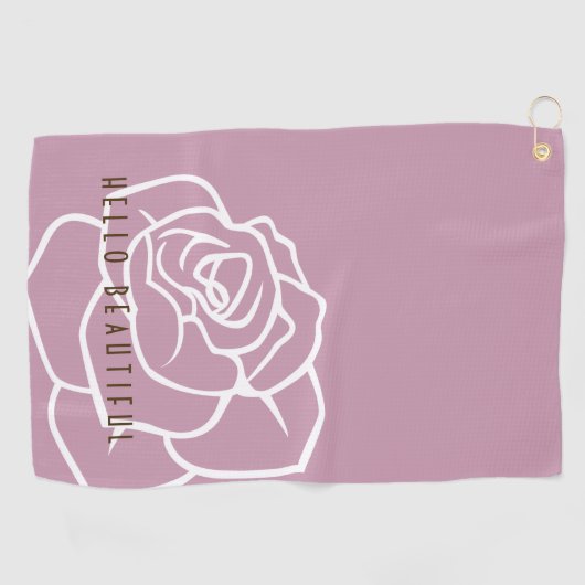 hallo mooi - Modern Chic Roze Rose Golfhanddoek (Horizontaal)
